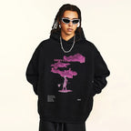 Pink Graphic Hoodie — front view