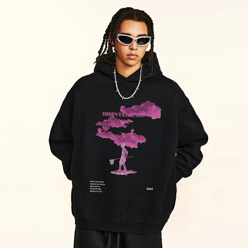 Pink Graphic Hoodie — front view