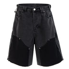 Vintage Black Loose Denim Shorts — styling shot