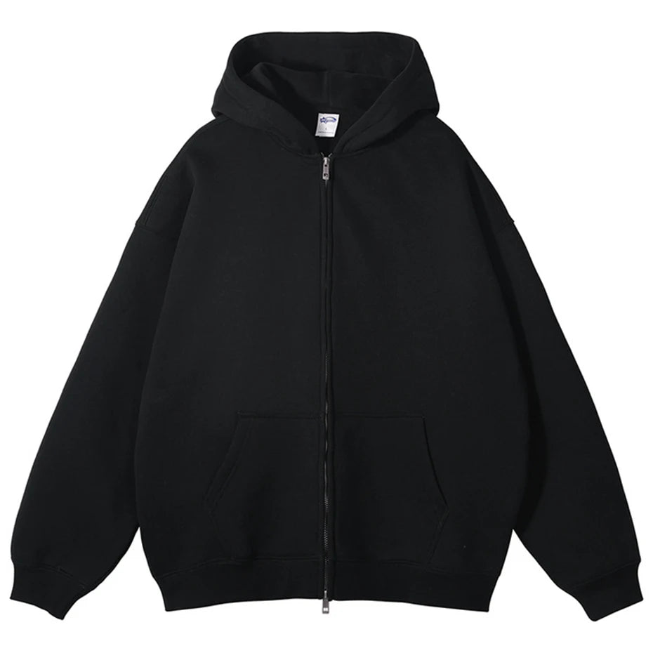 Zip Oversized Jacket — Black