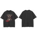 Black Scary Devil Dog Faded T-Shirt — styling shot