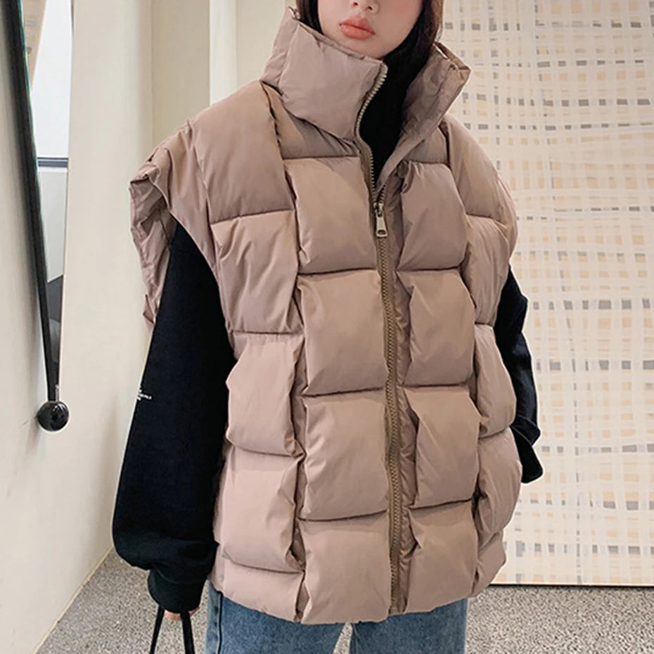 Jackets Padded Loose Puffer Jacket — fabric close-up
