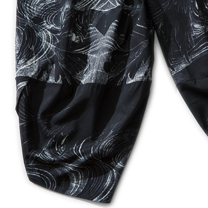 Floral Print Baggy Sweatpants — detail shot