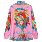Print Oversized Shirt — front view