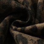 Vintage Leopard Denim Baggy Jeans — fabric close-up