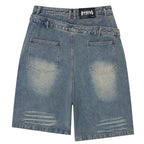 Vintage Ripped Denim Shorts — front view