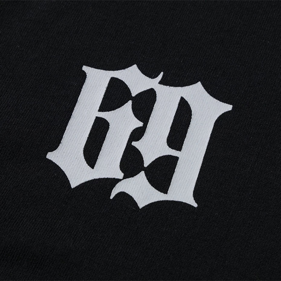 Black Oversized T-Shirt — fabric close-up