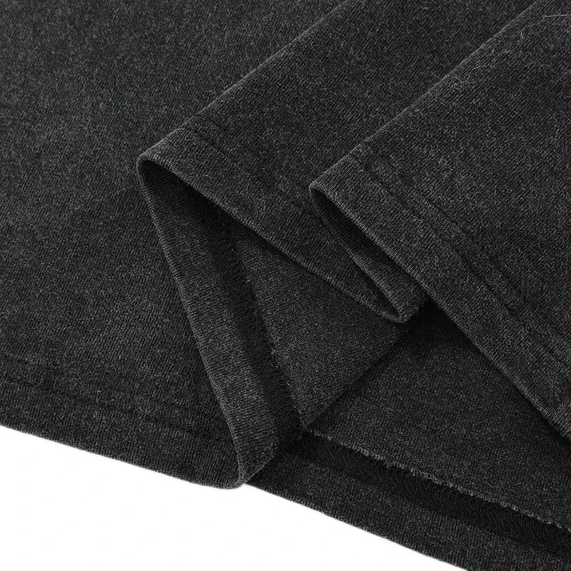 Retro Black Graphic Oversized T-Shirt — fit shot