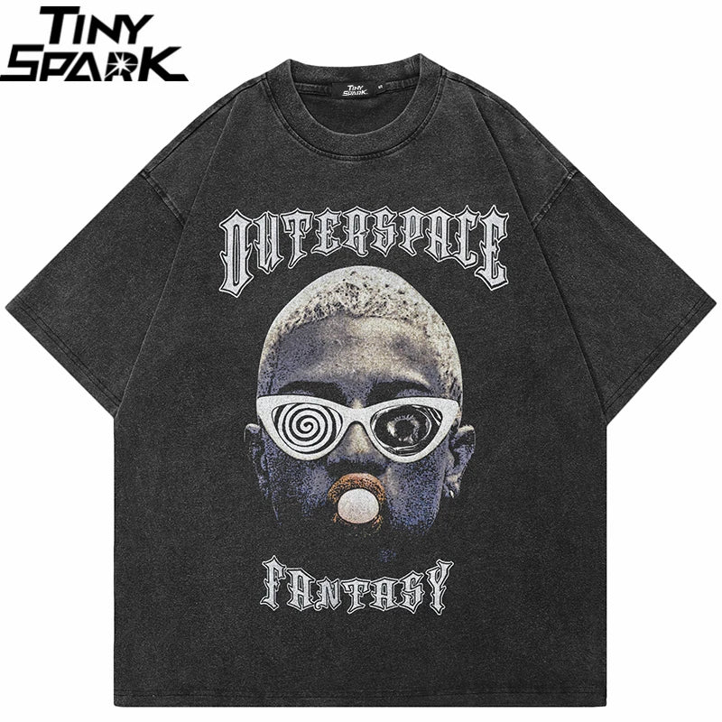 Tshirt Retro Black Washed T-Shirt — front view