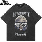 Tshirt Retro Black Washed T-Shirt — front view