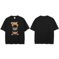 Letter Cartoon Cat Graphic T-Shirt — side view