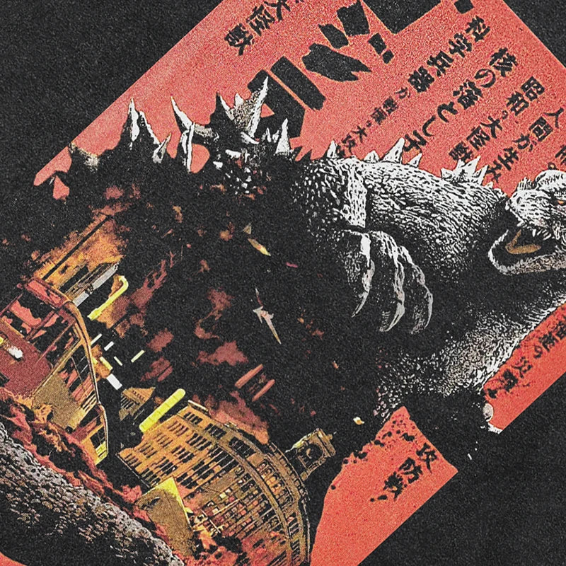Monster Anime Cartoon Graphic T-Shirt — front view