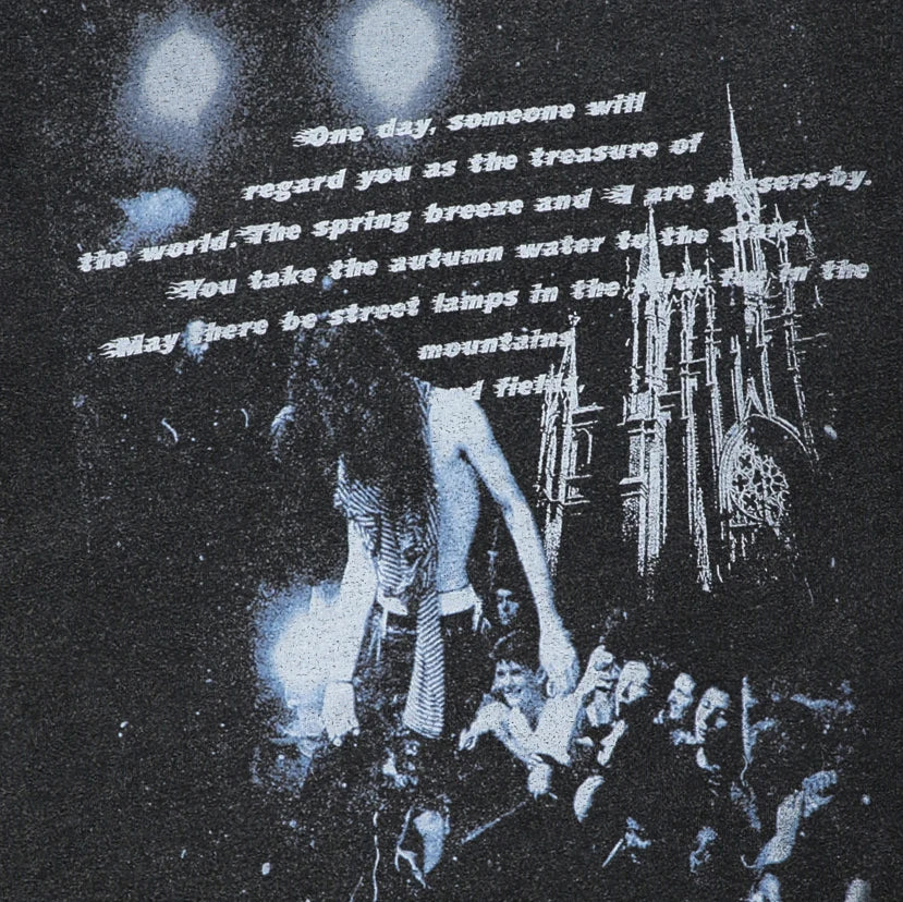 Rock Retro Black Washed T-Shirt — detail shot