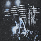 Rock Retro Black Washed T-Shirt — detail shot