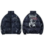 Bear Print Puffer Jacket — side view