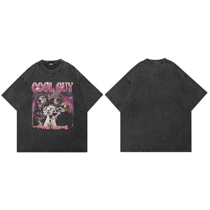 Black Dog Faded T-Shirt — detail shot