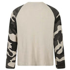 Camouflage Oversized Long Sleeve Tee — front view