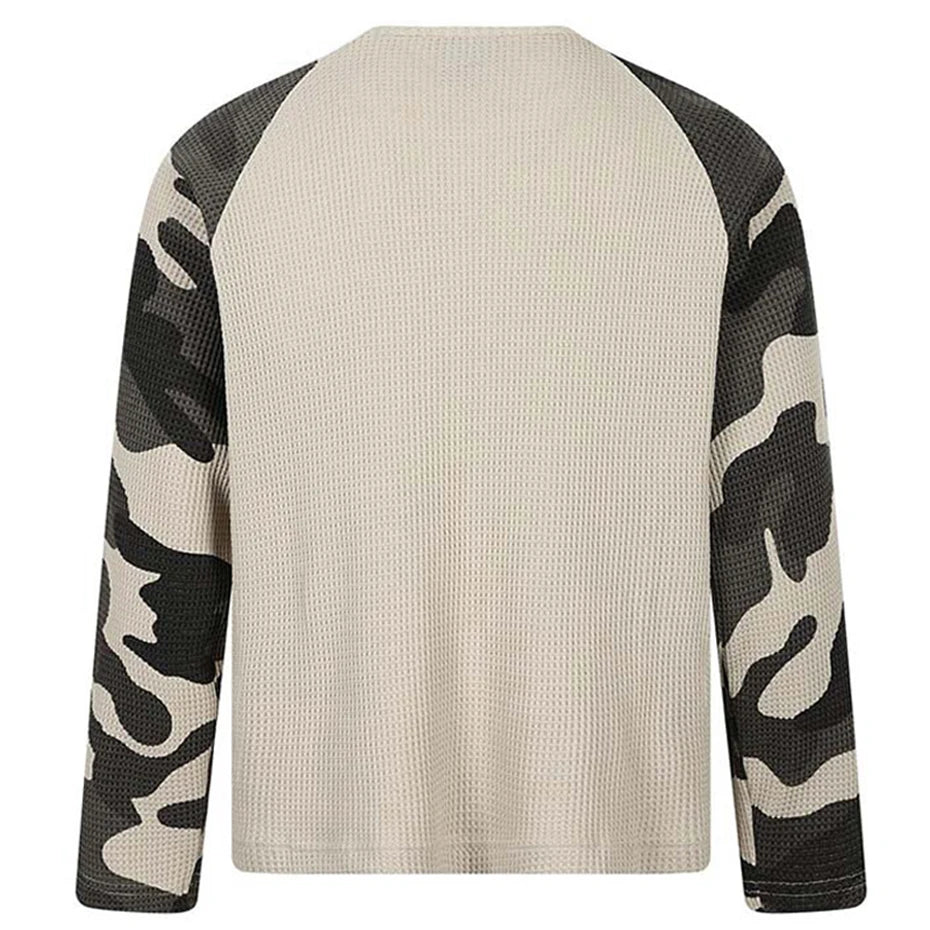 Camouflage Oversized Long Sleeve Tee — front view
