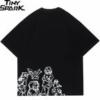 Anime Cartoon Graphic Oversized T-Shirt — back view