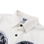 Vintage Graphic Loose Shirt — back view
