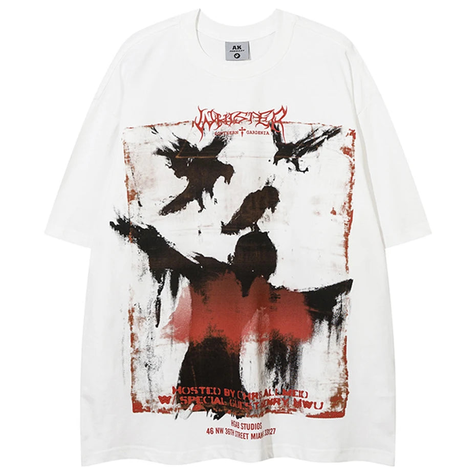 Graphic Printed Oversized T-Shirt — detail shot