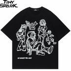 Anime Cartoon Graphic Oversized T-Shirt — front view