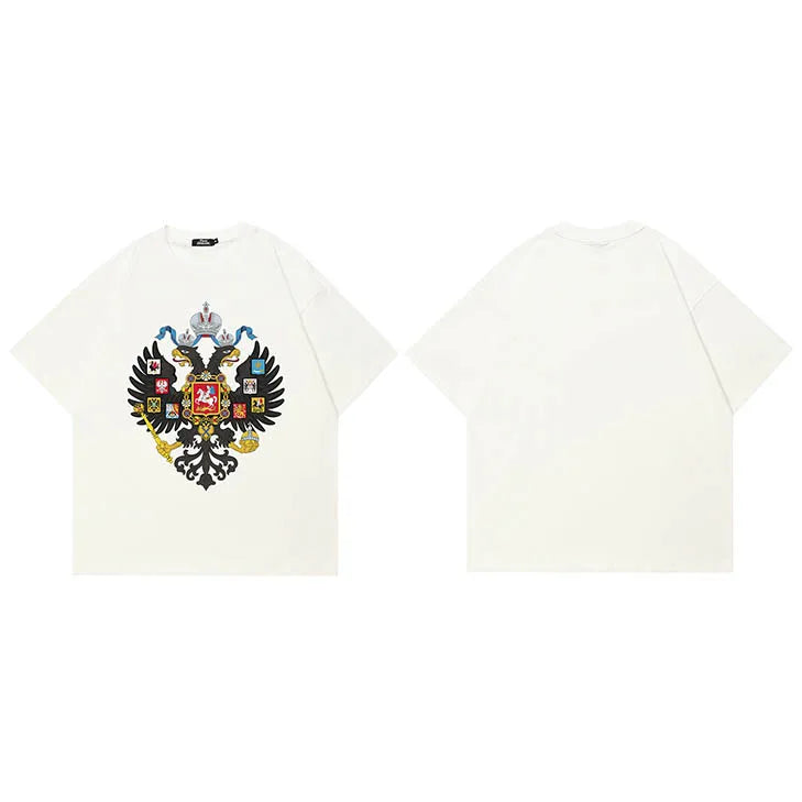 White Vintage Beige Graphic T-Shirt — styling shot