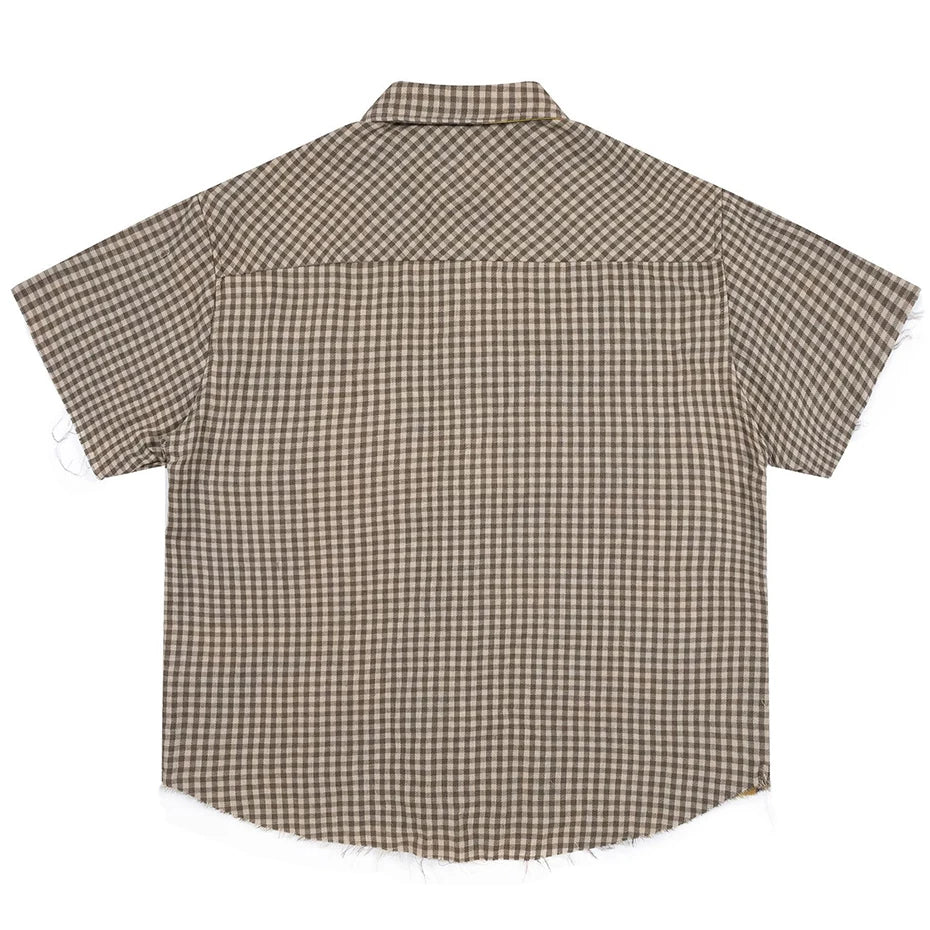 Vintage Print Oversized Shirt — back view