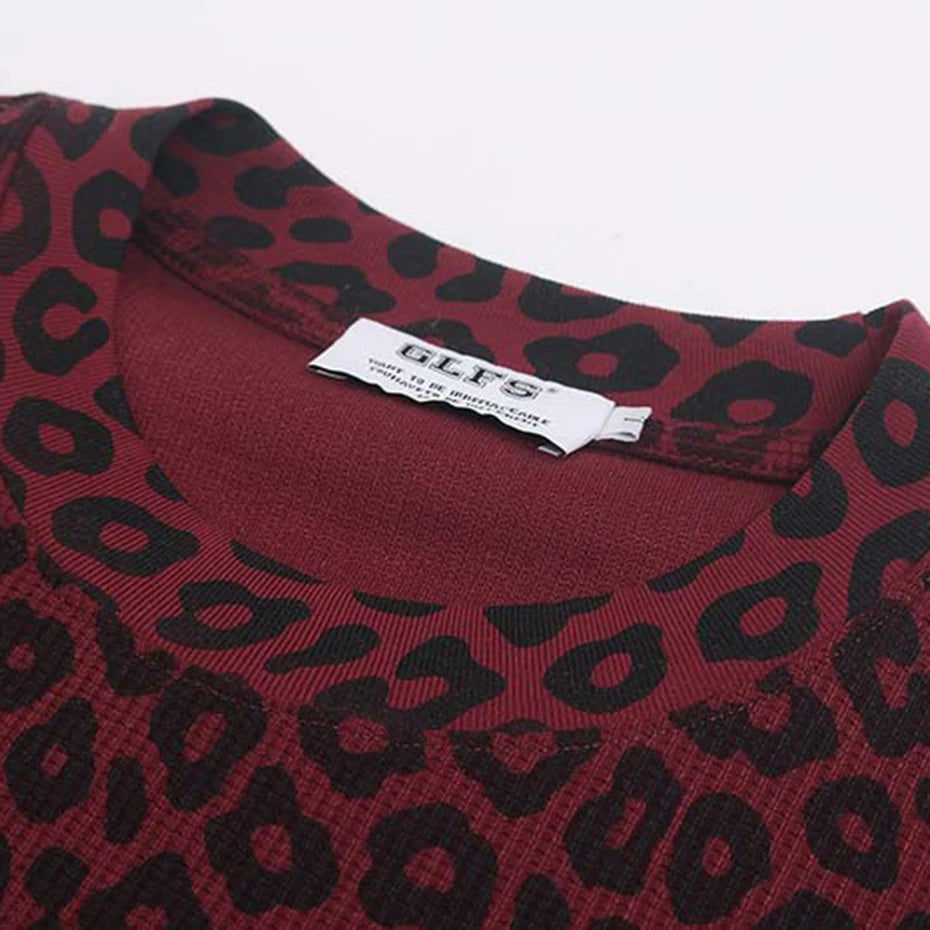 Leopard Oversized Long Sleeve Tee — fit shot