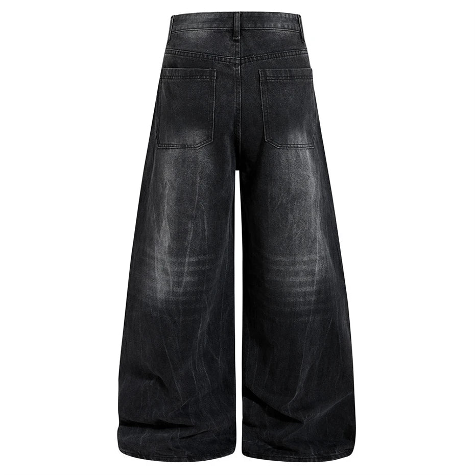 Punk Denim Baggy Jeans — back view