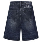 Jeans Vintage Blue Loose Denim Shorts — front view