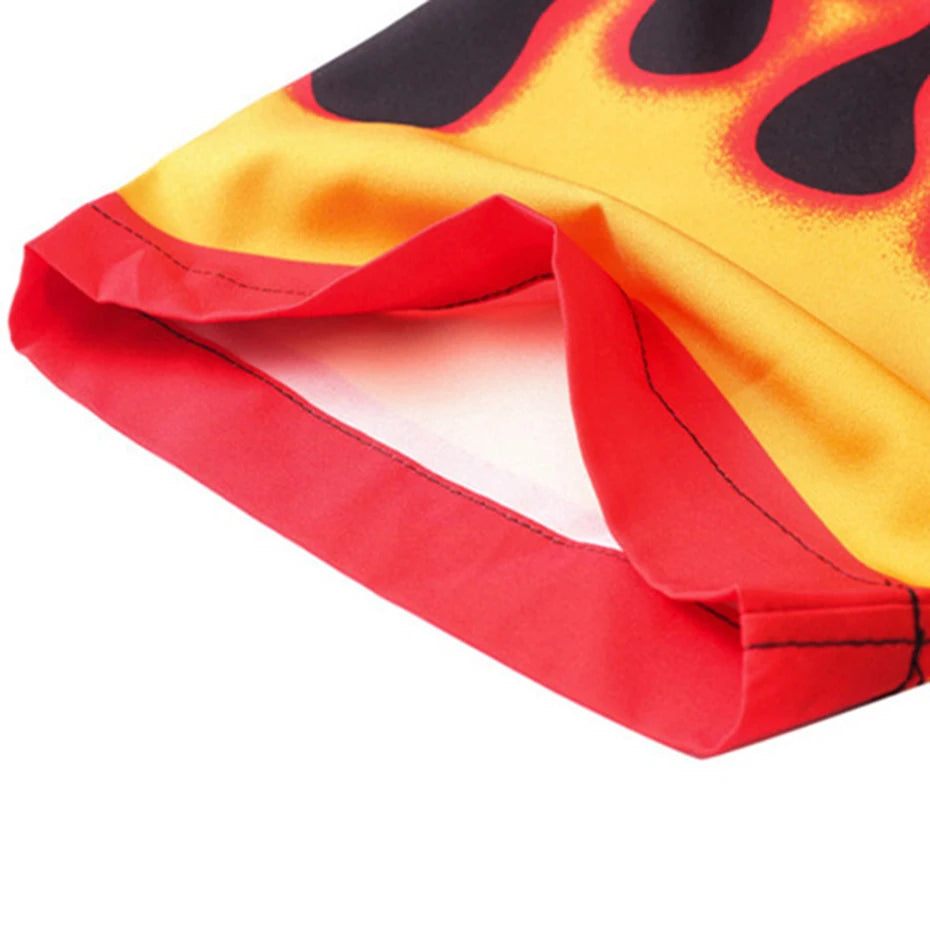 Fire Graphic Oversized Shirt — fit shot