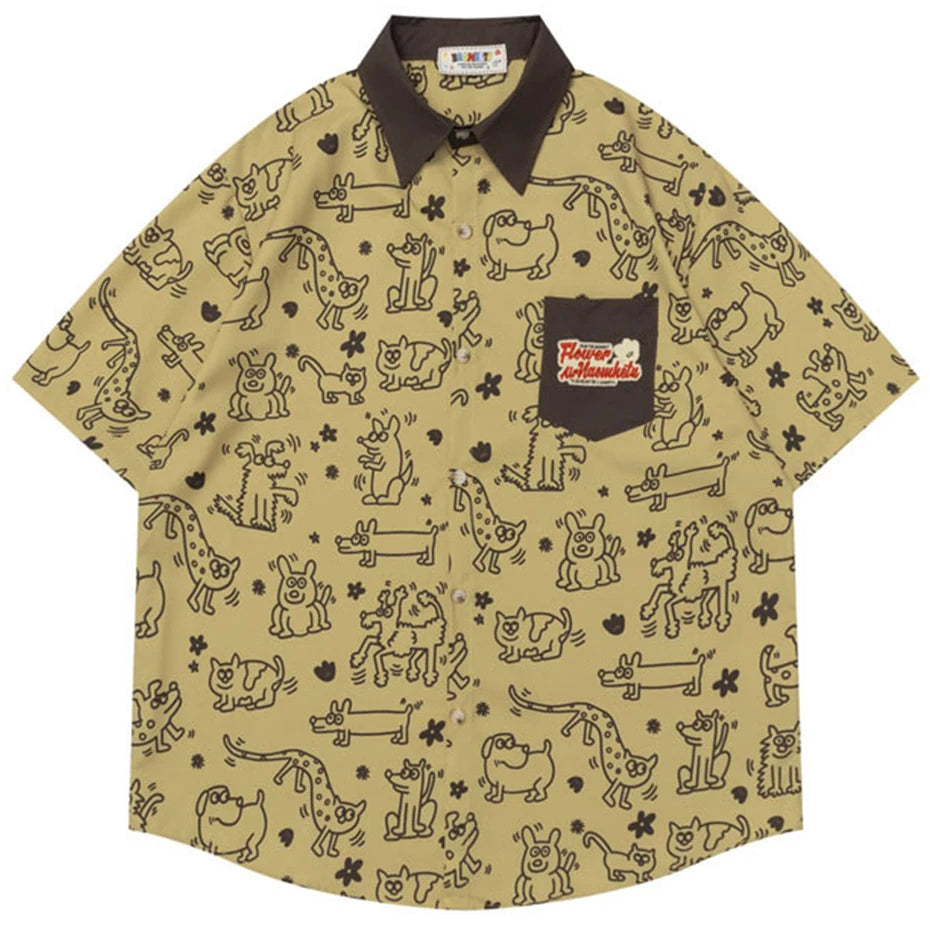 Cartoon Graphic Shirt — back view