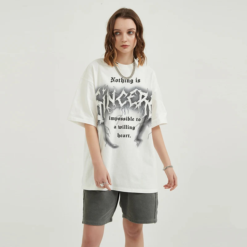 White Lightning Graphic T-Shirt — front view