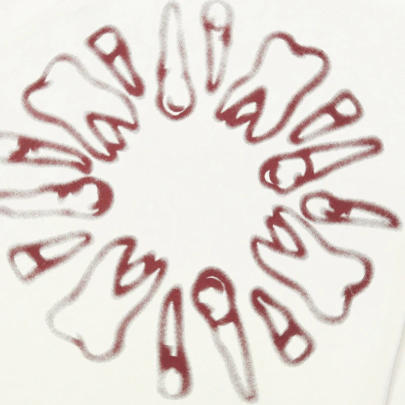 Funny White Graphic T-Shirt — detail shot