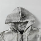 Vintage Hooded Oversized Jacket — fit shot