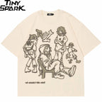 Anime Cartoon Graphic Oversized T-Shirt — detail shot