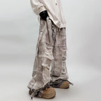 Vintage Denim Baggy Ripped Jeans — front view