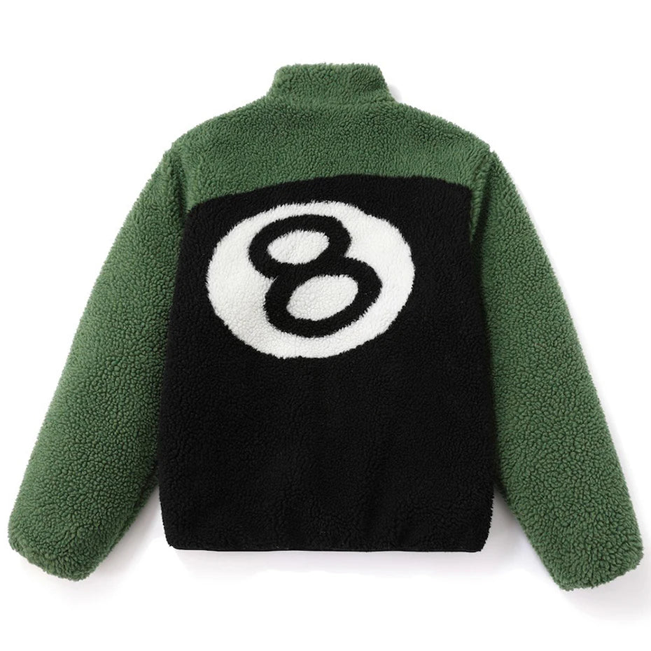Zip Fleece Oversized Coat — front view