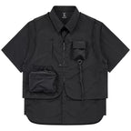 Multi Pocket Cargo Shirt & Vest Set — styling shot
