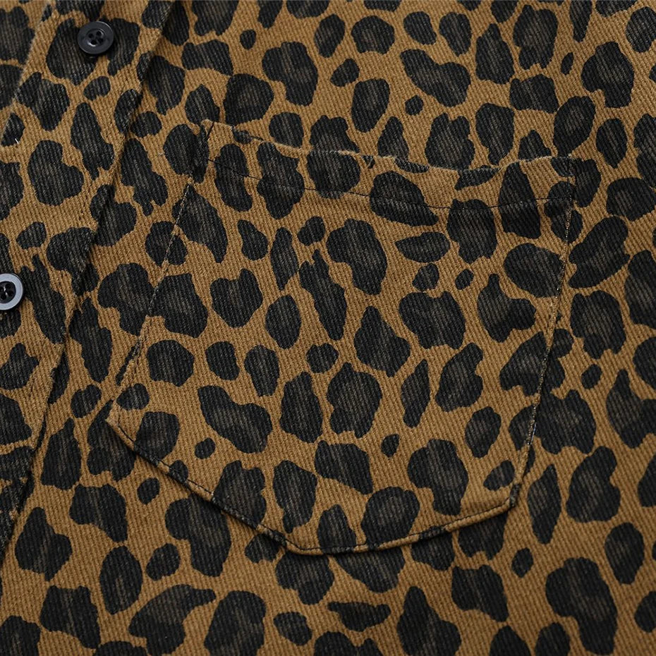 Vintage Leopard Oversized Shirt — detail shot