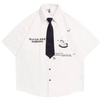 Vintage Cartoon Embroidered Shirt — back view