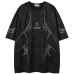 Vintage Graphic Suede Oversized T-Shirt — styling shot