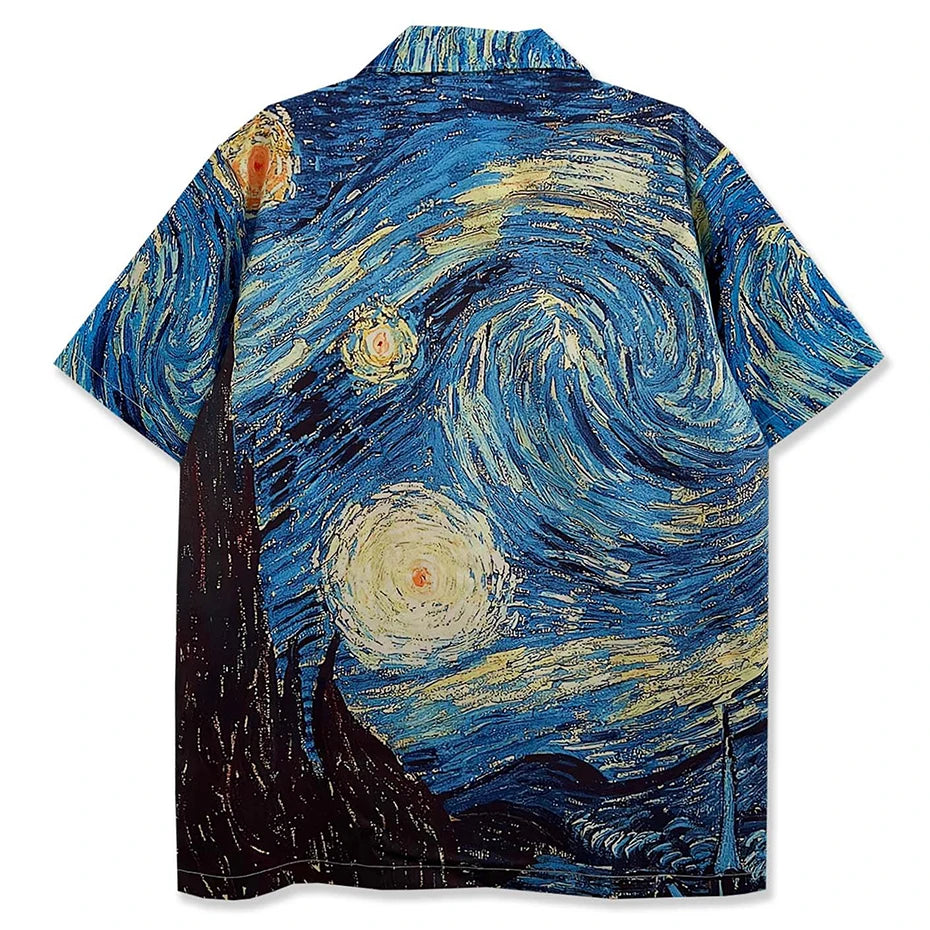Vintage Star Graphic Oversized Shirt — front view