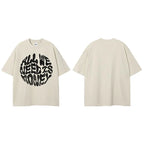 Y2K Black Faded T-Shirt — fabric close-up