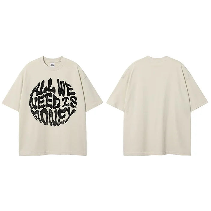 Y2K Black Faded T-Shirt — fabric close-up