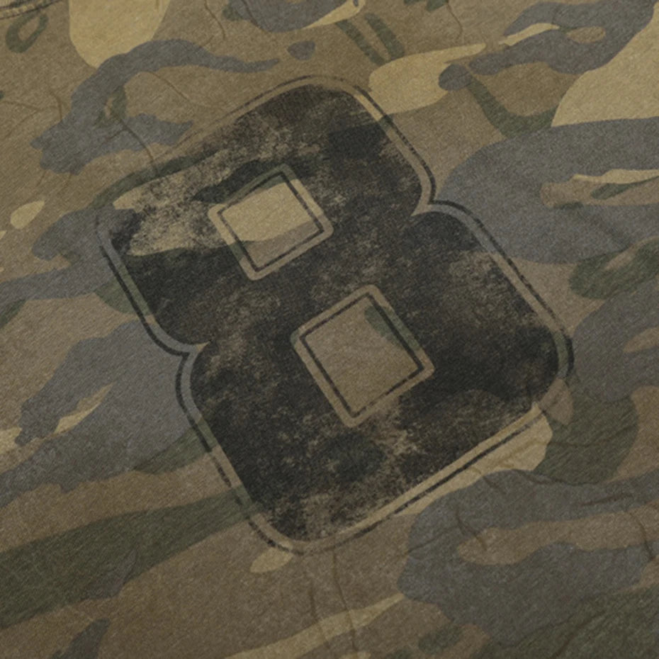 Vintage Camouflage Oversized Long Sleeve Tee — detail shot