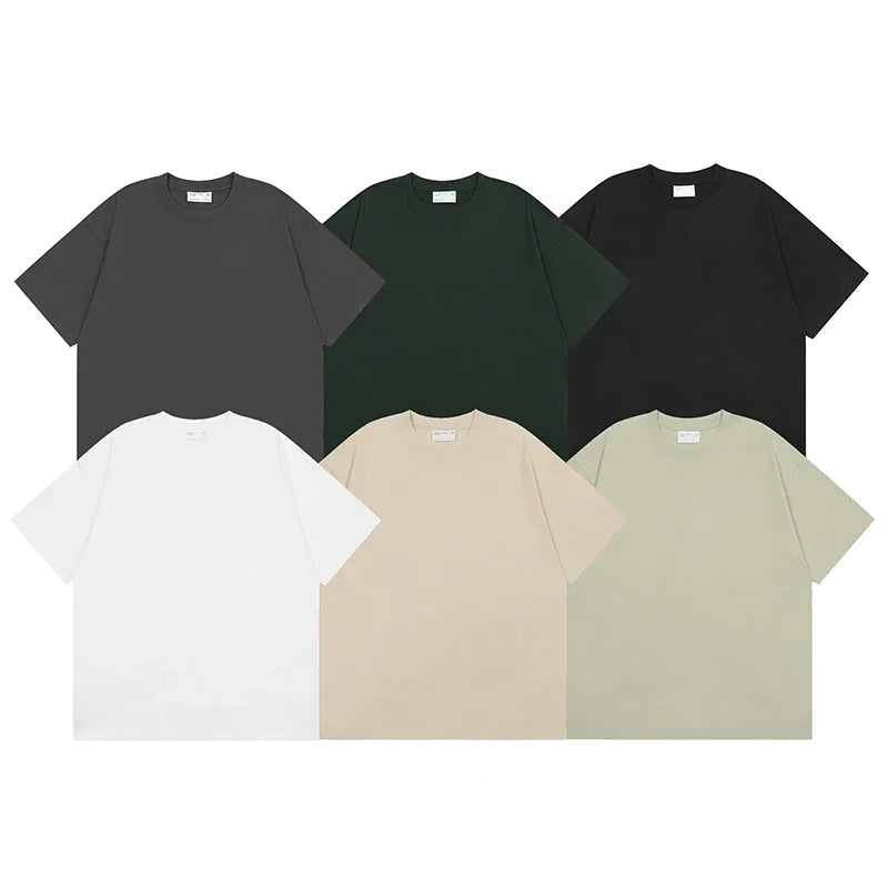 Plain Solid Color Loose T-Shirt — front view