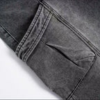 Pocket Vintage Denim Baggy Jeans — fit shot