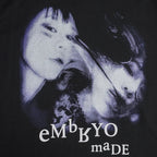 Black Illusion Girl Letter Print T-Shirt — detail shot